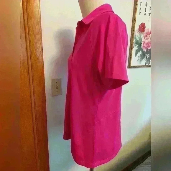 CUTTER & BUCK WOMEN'S CB DRYTEC MAGENTA-COLORED POLO. SIZE LARGE. - Picture 6 of 7